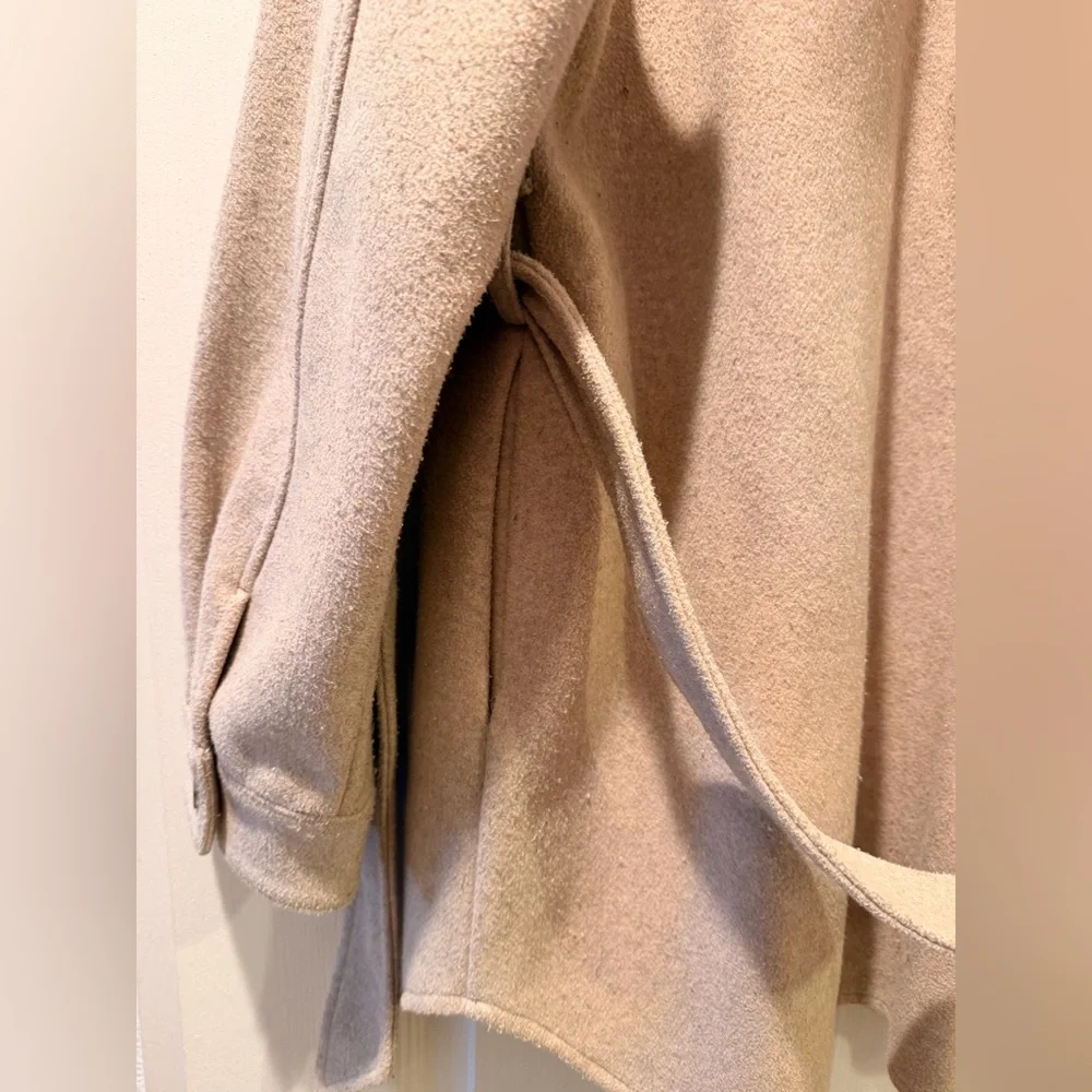 Zara Beige Utility Shacket with Tie Belt - Picture 5 of 6